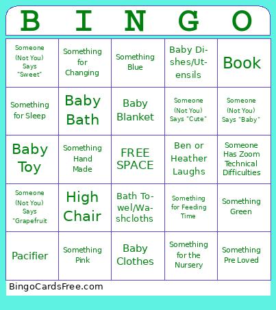 Baby Shower Bingo