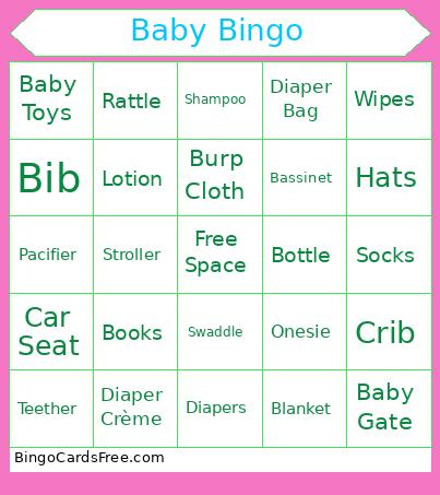 Baby Shower Bingo