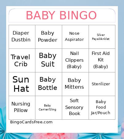 Baby Shower Bingo