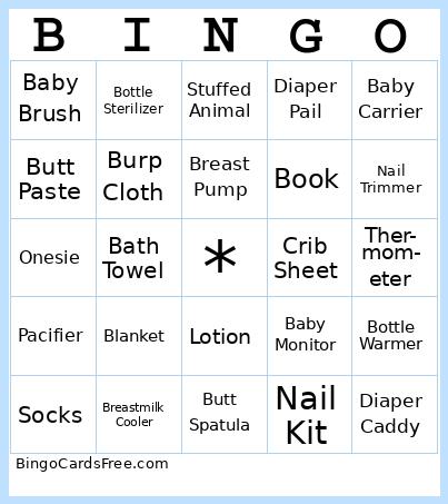 Baby Shower Bingo