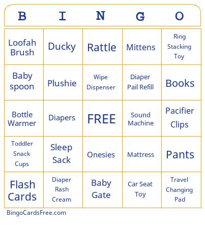 Baby Shower Bingo