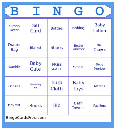 BABY SHOWER Bingo Card 2