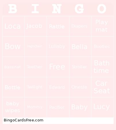 Baby Shower Bingo