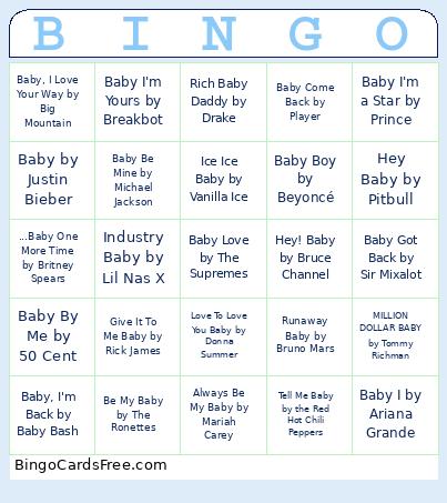 Baby Shower Bingo Round 1