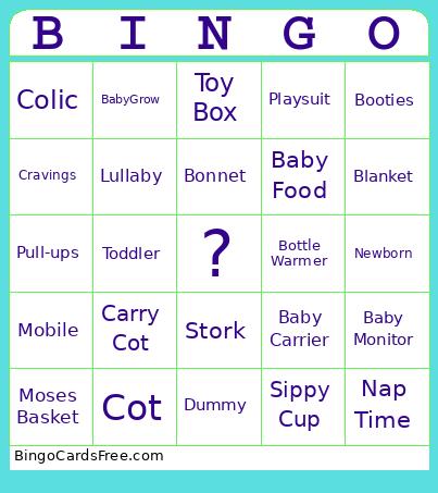 Babycorf Bingo Card
