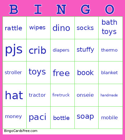 Babyshower Bingo Card 3