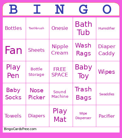 BabyShower2026 Bingo Card