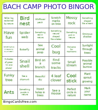 BACH CAMP PHOTO BINGOR