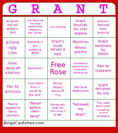 Bachelor Bingo 2025