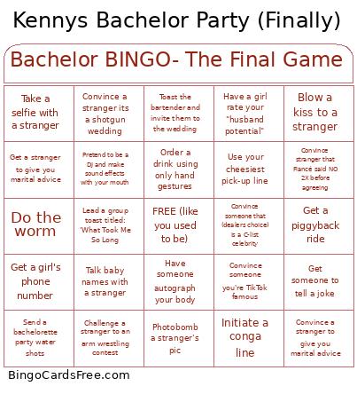 Bachelor BINGO- The Final Game