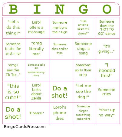 Bachelorette Bingo
