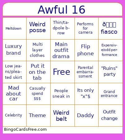 Bad blockbuster bingo