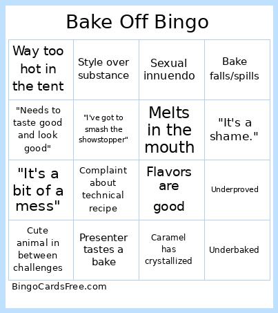 Bake off Bingo