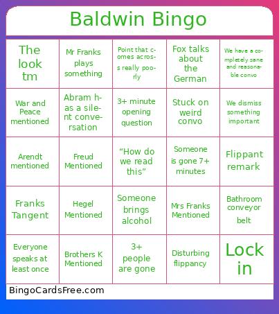 Baldwin Bingo
