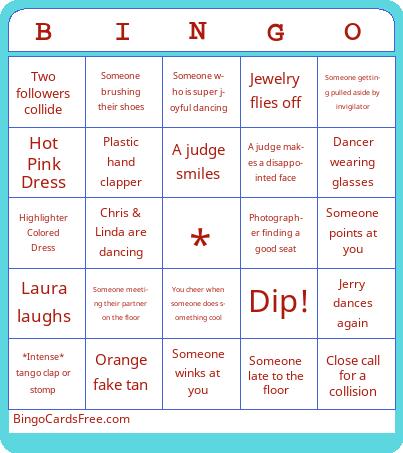 Ballroom Competition  Bingo