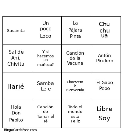 Baltu Cumple 1! Bingo Card