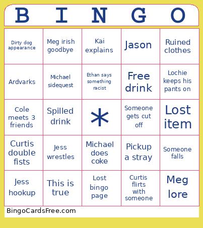 BANFF BROS CHRISTMAS Bingo Card