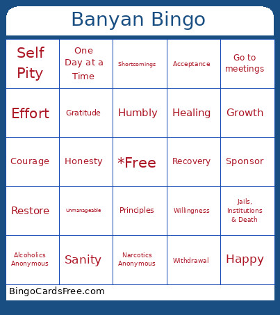 Banyan Bingo Card