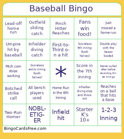 Baseball Bingo