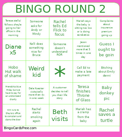 Batesville Bingo Card