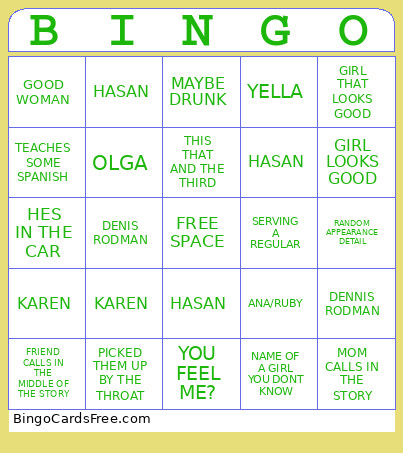 BATISTE STORY Bingo Card