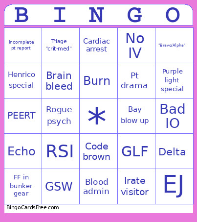 Bay Bingo Card