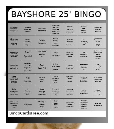 BAYSHORE 25' BINGO