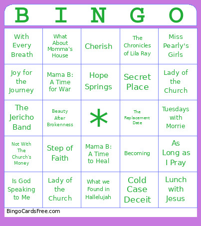 BBC 25th Anniversary Bingo Card