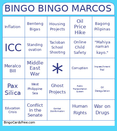 BBM SONA 2026 Bingo Card