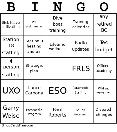 Bc Meeting Bingo Card