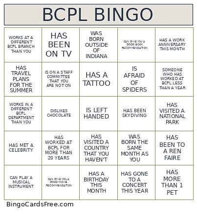 BCPL Bingo Card
