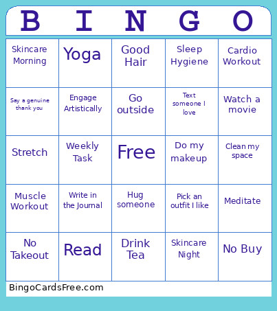 Be Present Bingo Card