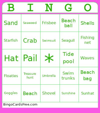 Beach Bingo