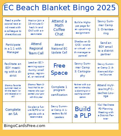 Beach Blanket Bingo: Summer 2025