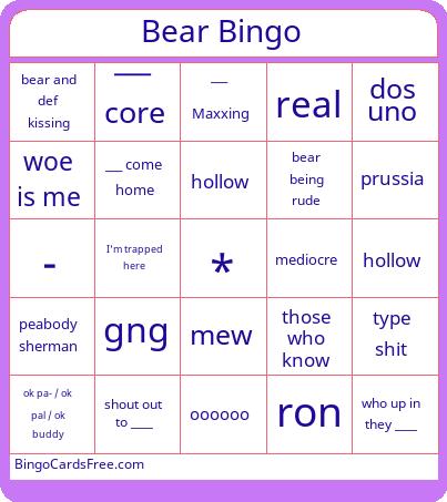 Bear Bingo