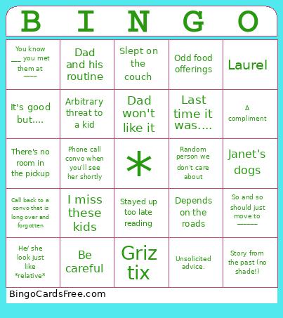 Becky Boomer Bingo Card 2