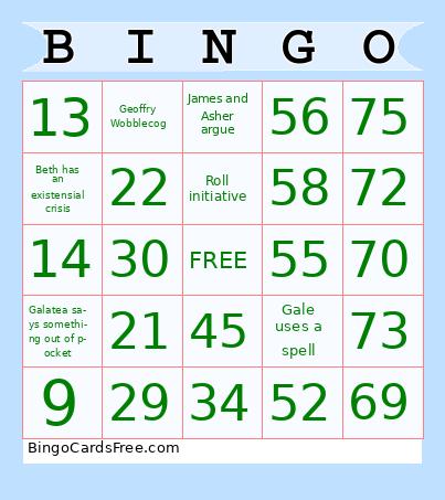 Beepers Bingo