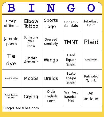 Benton County Fair Bingo
