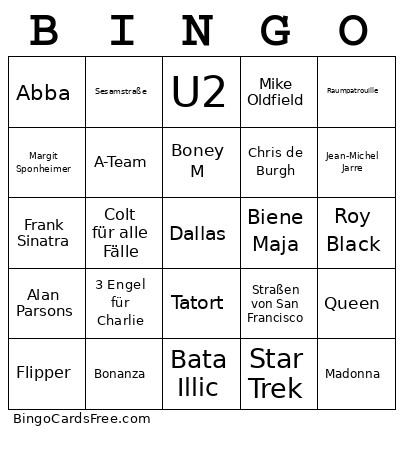 Bernd Bingo Card