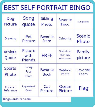 Best Self Portrait BINGO