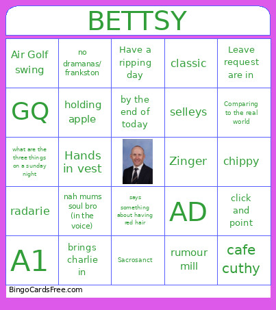 Bettsy Bingo Card