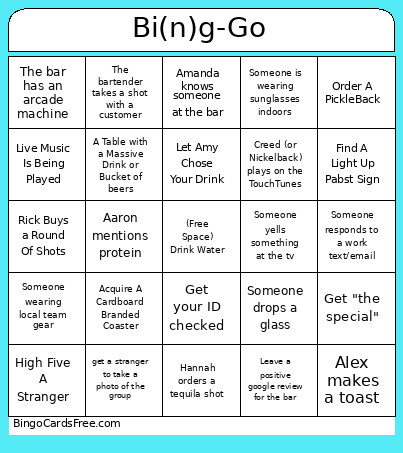 Bi(n)g-Go Bingo Card