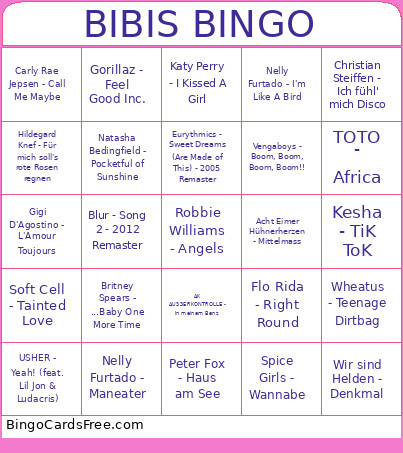 BIBIS Bingo Card