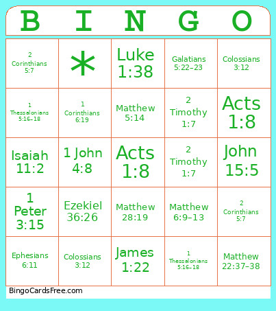 Bible Bingo Card 2
