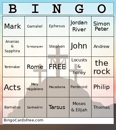 Bible Review Bingo