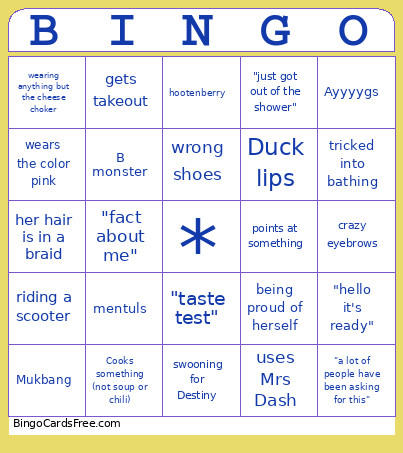Big Cherry Bingo Card 4