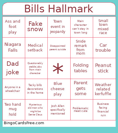 Bills Happmark Bingo Card