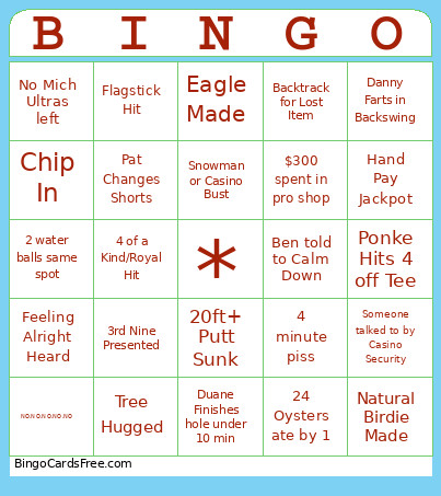 Biloxi Bingo Card