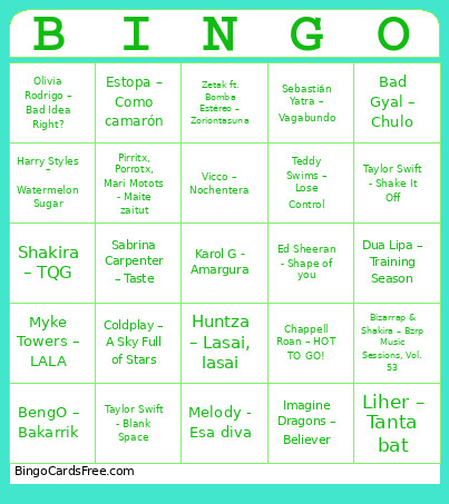 BIMGO Bingo Card