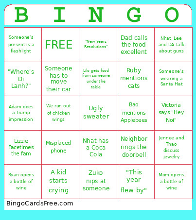 BINGBOO Bingo Card